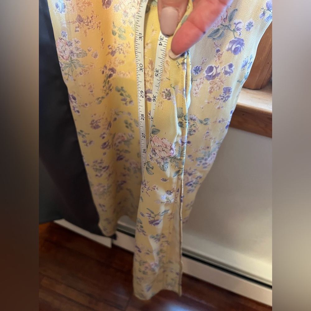 NWT Lush Yellow Floral Dress, farmhouse, bridal, shower, causal or formal, Small - Picture 8 of 13